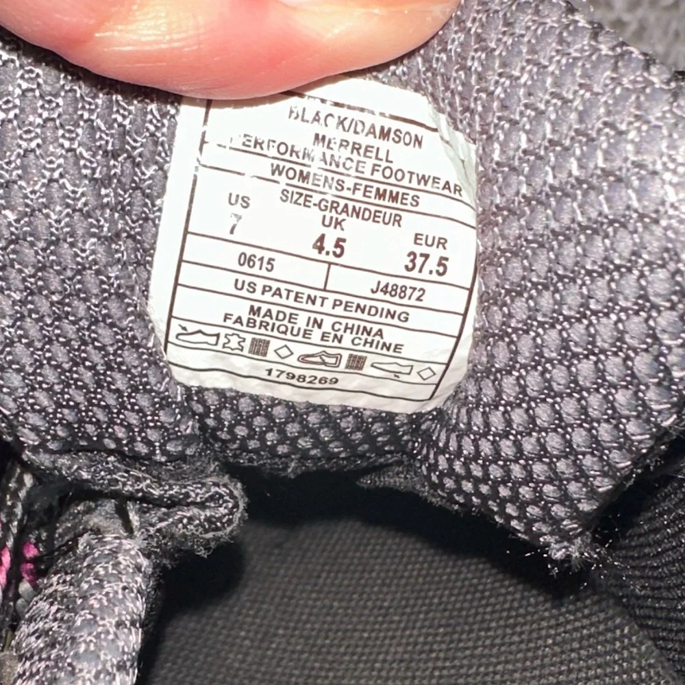 Merrell Siren‎ Edge Q2 Waterproof Hiking Boots Shoes Womens Size 7 Black Trail